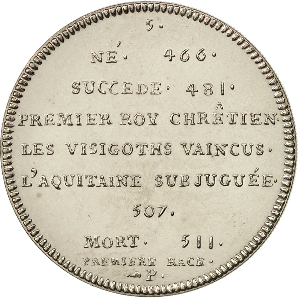 France, Medal, Clovis, History, XXth Century, MS(65-70), Nickel, 33