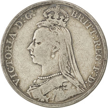 GREAT BRITAIN, Crown, 1891, KM #765, VF(20-25), Silver, 38.61, 27.64