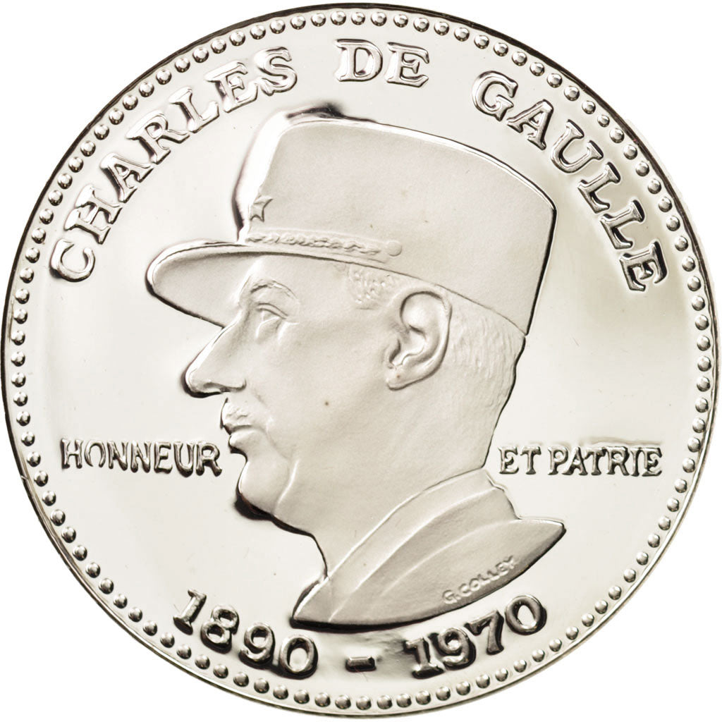 France, Medal, Charles De Gaulle, History, XXth Century, MS(65-70), Silver