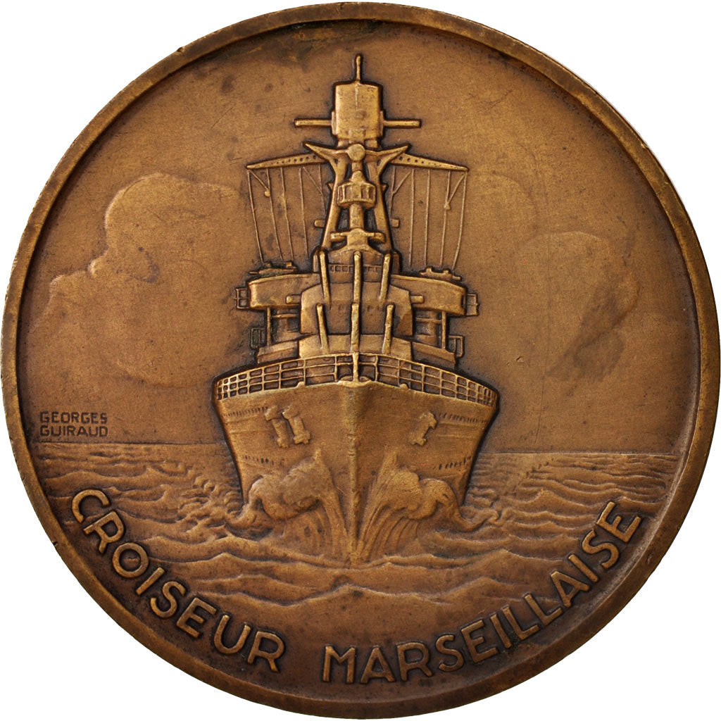 Frankrijk, Medal, Croiseur Marseillaise, Shipping, XXth Century, Guiraud, ZF+