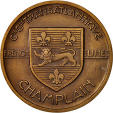 France, Medal, Compagnie Générale Transatlantique, Champlain, Shipping