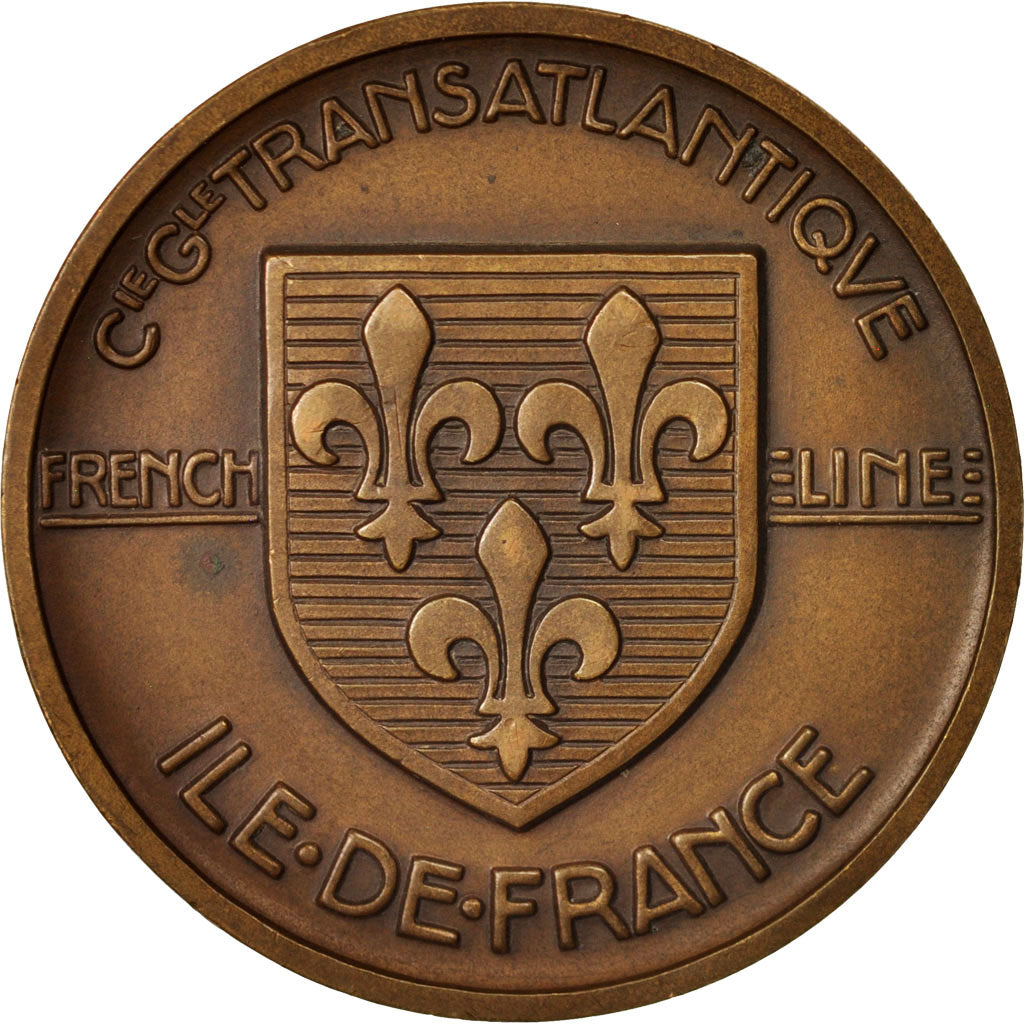 France, Medal, Compagnie Générale Transatlantique, Ile-de-France, Shipping