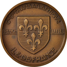 France, Medal, Compagnie Générale Transatlantique, Ile-de-France, Shipping