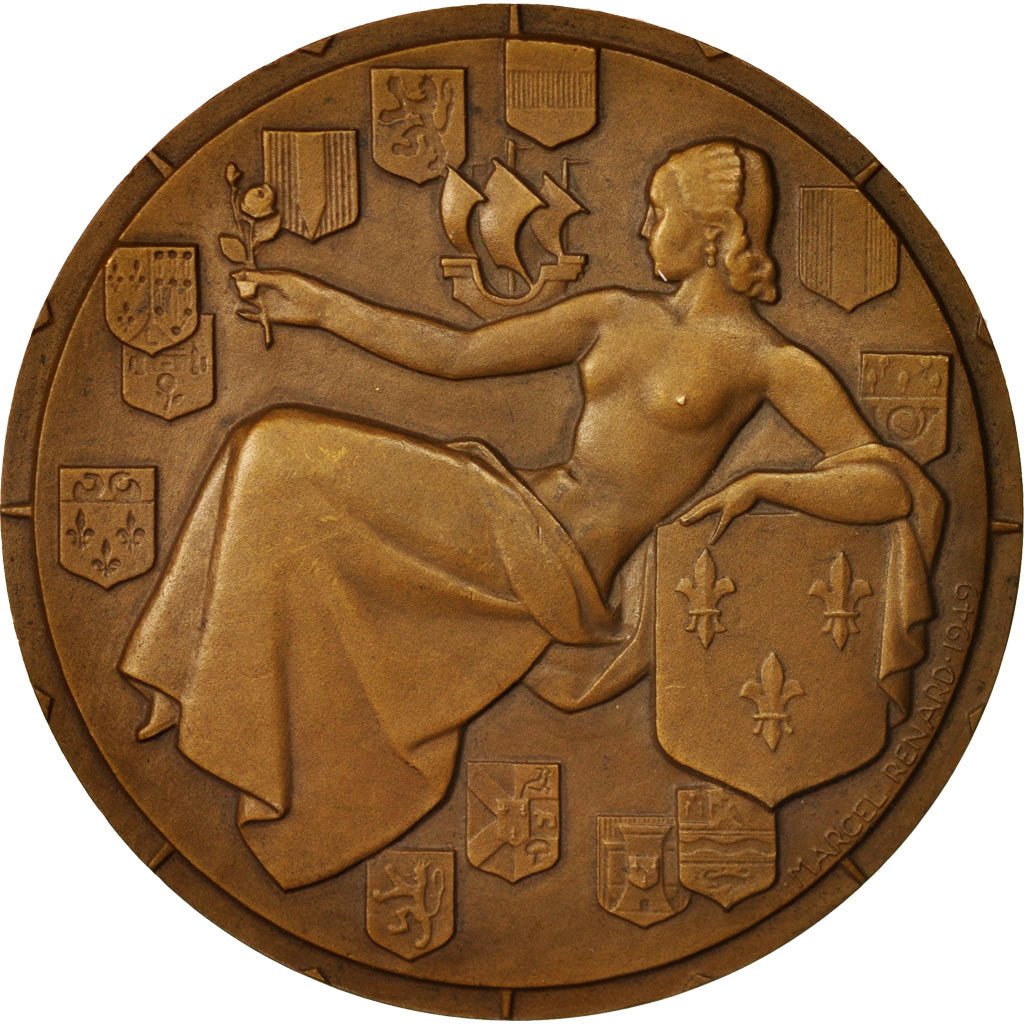 Francia, Medal, Compagnie Générale Transatlantique, Ile-de-France, Shipping