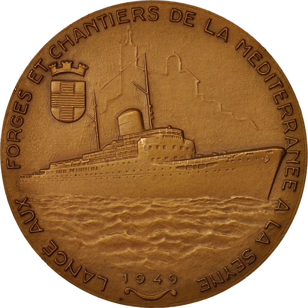 France, Medal, Compagnie Générale Transatlantique, Ville de Marseille