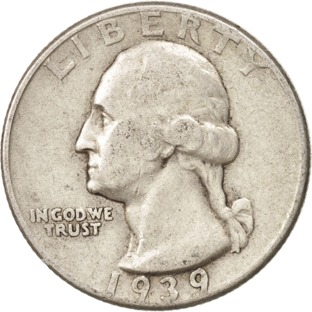États-Unis, Washington Quarter, Quarter, 1939, U.S. Mint, Philadelphia, TB+,...