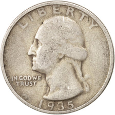 United States, Washington Quarter, 1935, Philadelphia, VF(20-25), KM:164