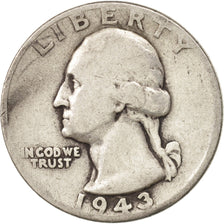 United States, Washington Quarter, Quarter, 1943, U.S. Mint, Philadelphia