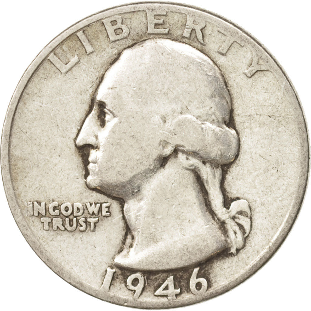 United States, Washington Quarter, Quarter, 1946, U.S. Mint, Philadelphia