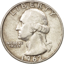 Monnaie, États-Unis, Washington Quarter, Quarter, 1962, U.S. Mint, Denver, TTB