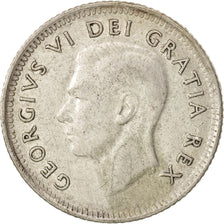 Moneda, Canadá, George VI, 10 Cents, 1952, Royal Canadian Mint, Ottawa, MBC+