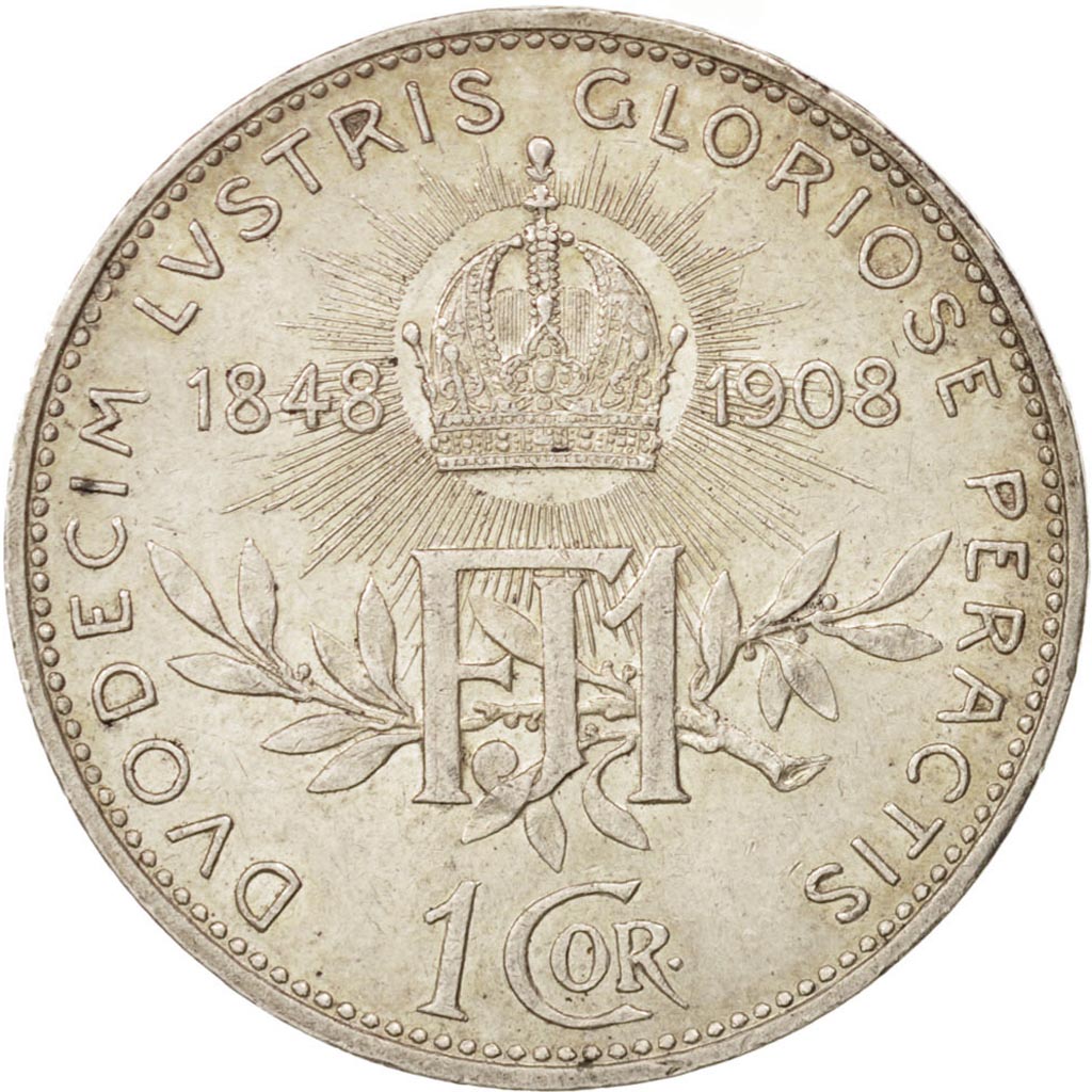 Austria, Franz Joseph I, Corona, 1908, AU(55-58), Silver, KM:2808