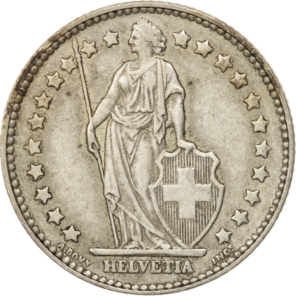 SWITZERLAND, Franc, 1963, Bern, KM #24, AU(50-53), Silver, 23.2, 5.00