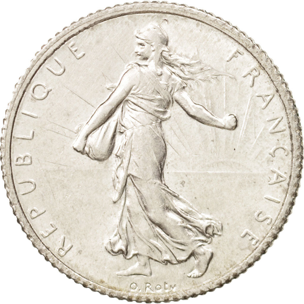Coin, France, Semeuse, Franc, 1915, Paris, AU(55-58), Silver, KM:844.1