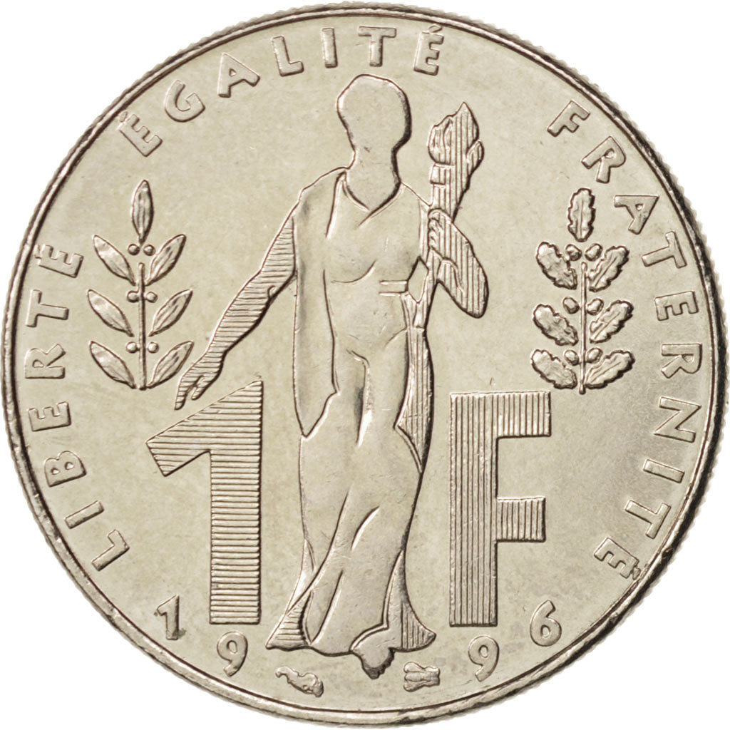 Moneta, Francia, Jacques Rueff, Franc, 1996, SPL, Nichel, KM:1160, Gadoury:481