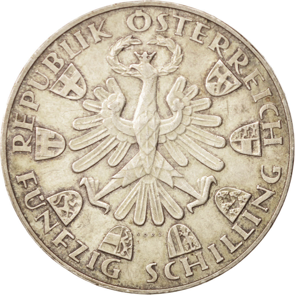 Austria, 50 Schilling, 1959, AU(50-53), Silver, KM:2888