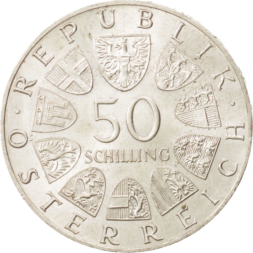 Austria, 50 Schilling, 1974, AU(55-58), Silver, KM:2920