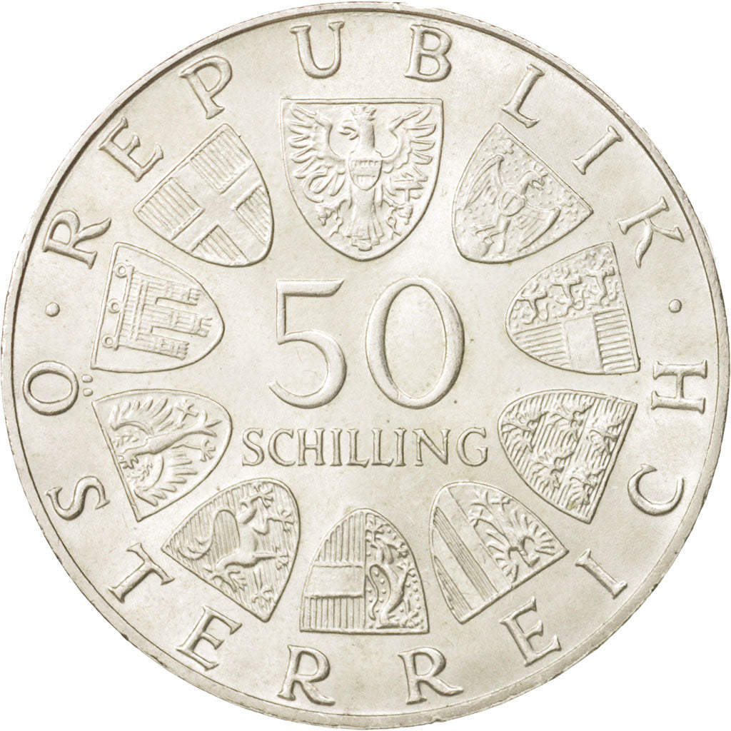 Austria, 50 Schilling, 1974, AU(55-58), Silver, KM:2921