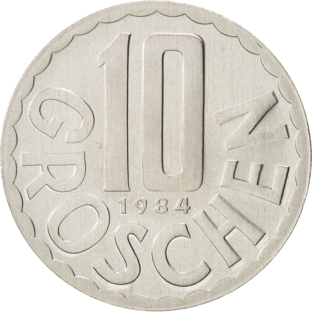 Coin, Austria, 10 Groschen, 1984, Vienna, MS(65-70), Aluminum, KM:2878