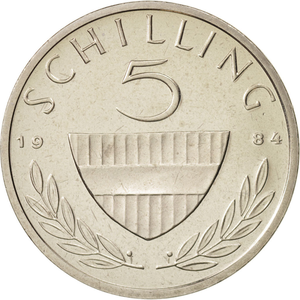 Coin, Austria, 5 Schilling, 1984, MS(65-70), Copper-nickel, KM:2889a