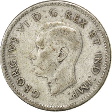 CANADA, 10 Cents, 1943, Royal Canadian Mint, KM #34, EF(40-45), Silver, 18.03,..