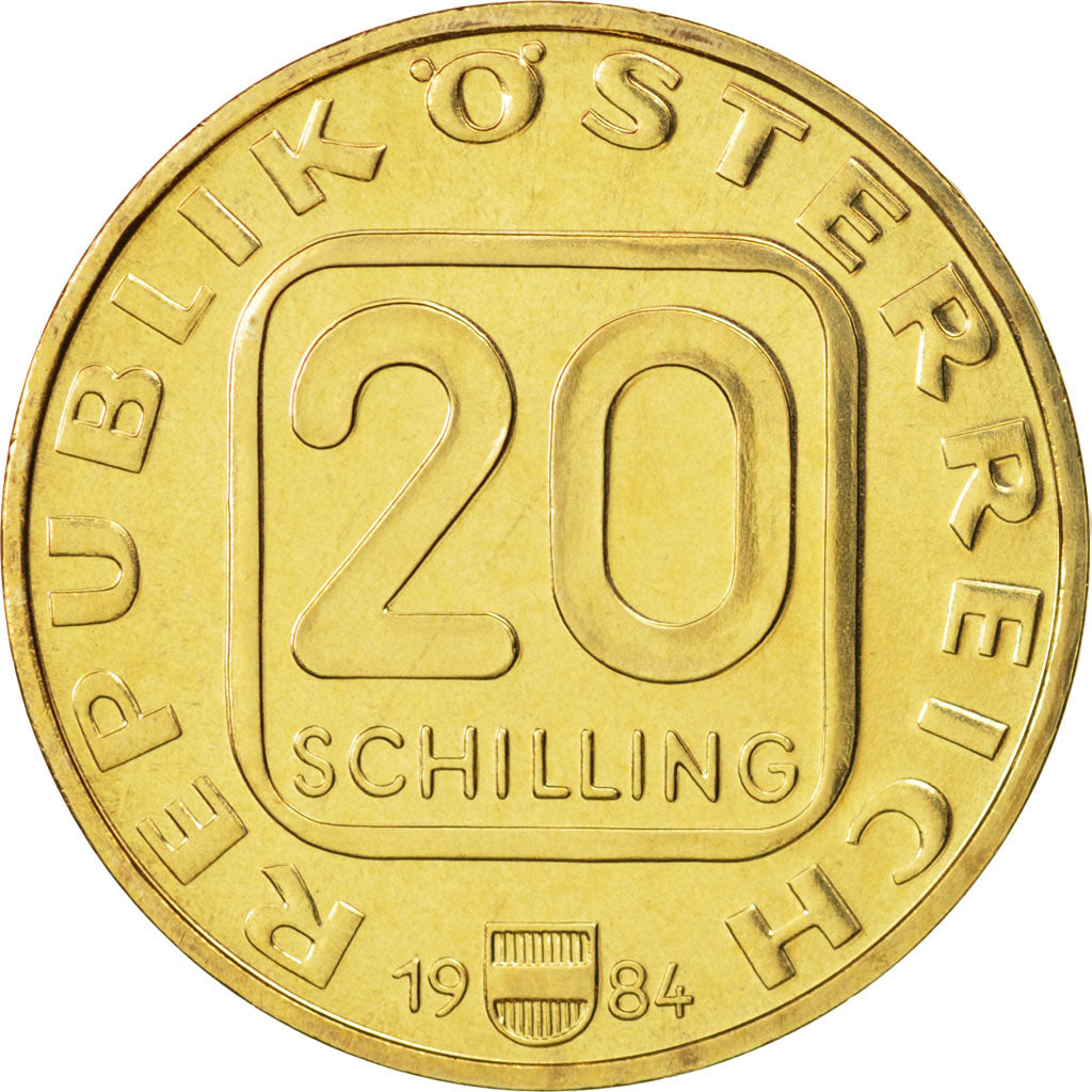 Austria, 20 Schilling, 1984, MS(65-70), Copper-Aluminum-Nickel, KM:2965.1