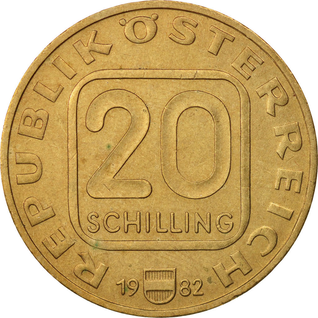 Austria, 20 Schilling, 1982, BB+, Rame-alluminio-nichel, KM:2955.1