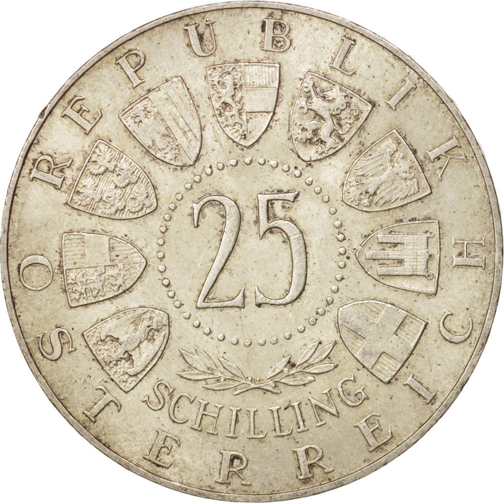 Austria, 25 Schilling, 1963, SPL-, Argento, KM:2893