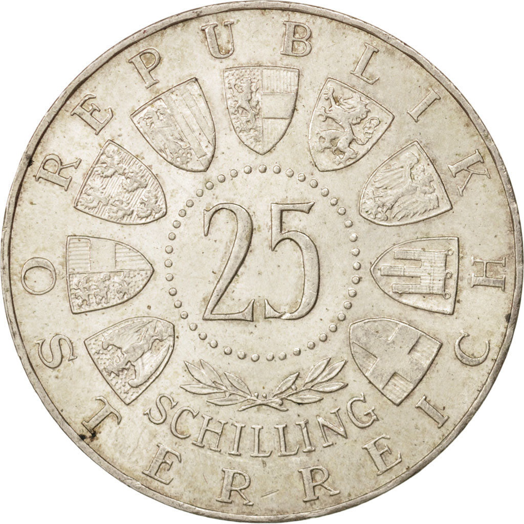 Austria, 25 Schilling, 1962, AU(55-58), Silver, KM:2892