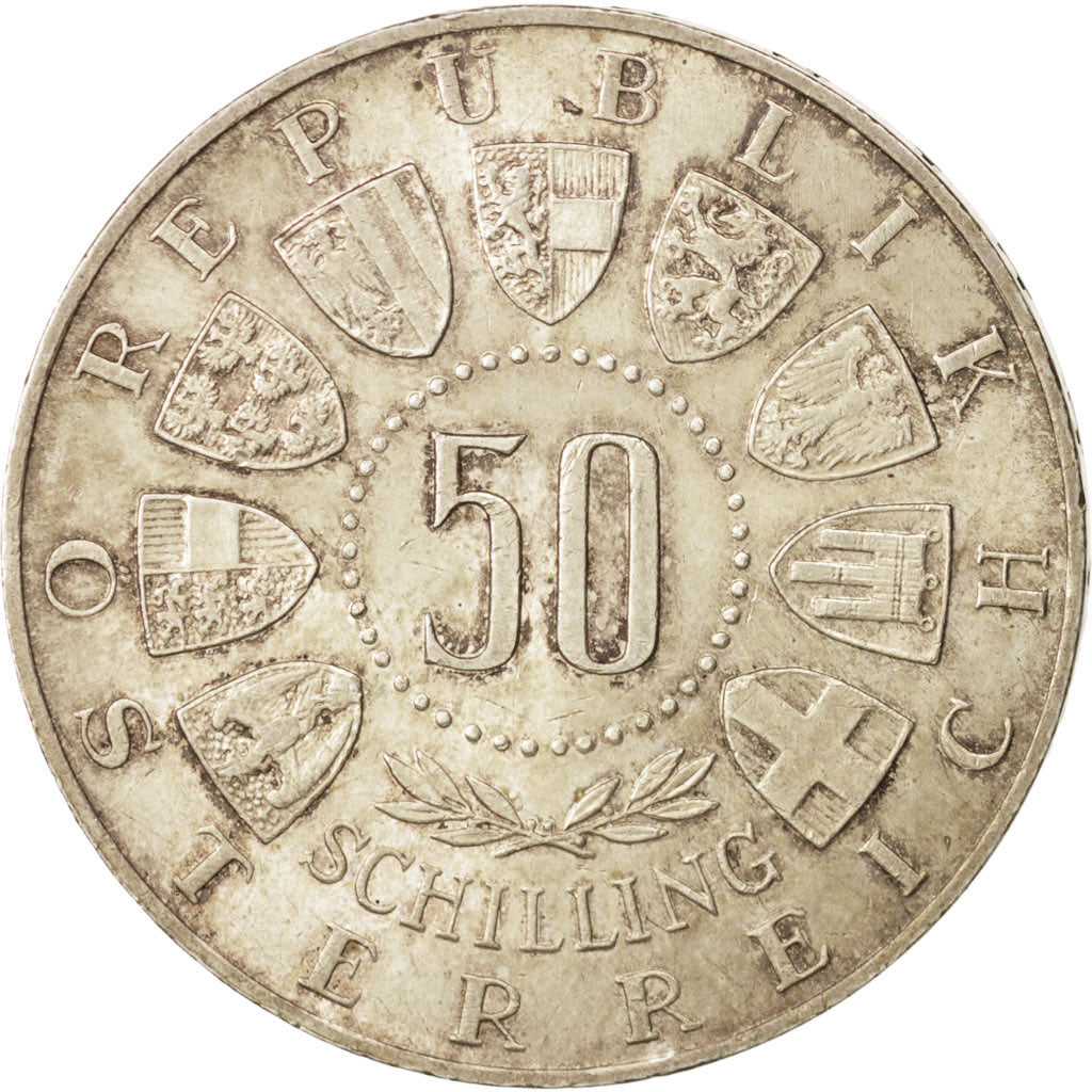 Coin, Austria, 50 Schilling, 1964, AU(55-58), Silver, KM:2896