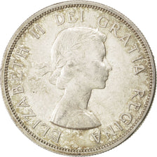 Coin, Canada, Elizabeth II, Dollar, 1960, Ottawa, AU(55-58), Silver, KM:54