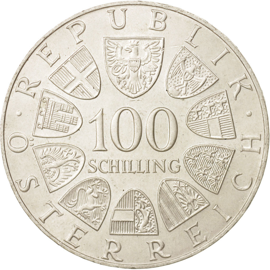 Austria, 100 Schilling, 1974, AU(55-58), Silver, KM:2926