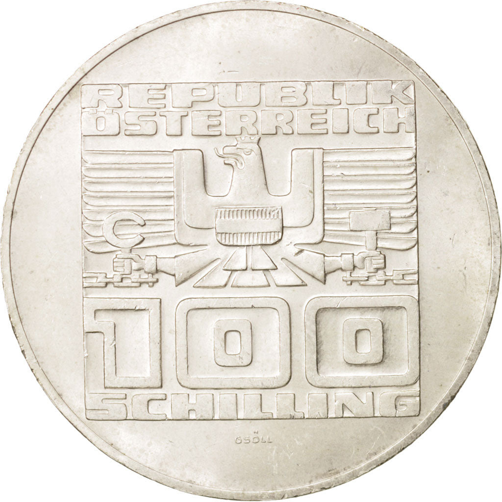 Coin, Austria, 100 Schilling, 1977, MS(60-62), Silver, KM:2935