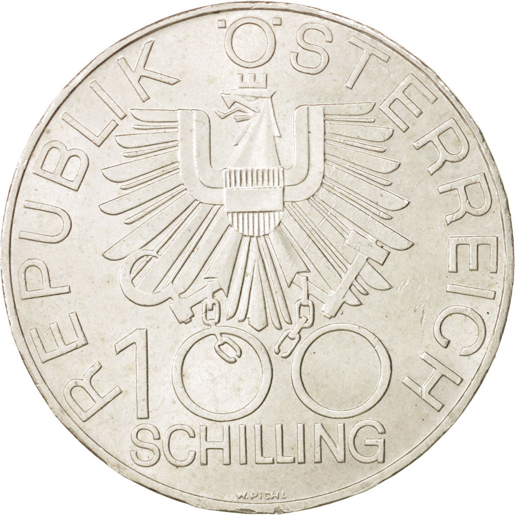 Austria, 100 Schilling, 1979, AU(55-58), Silver, KM:2943