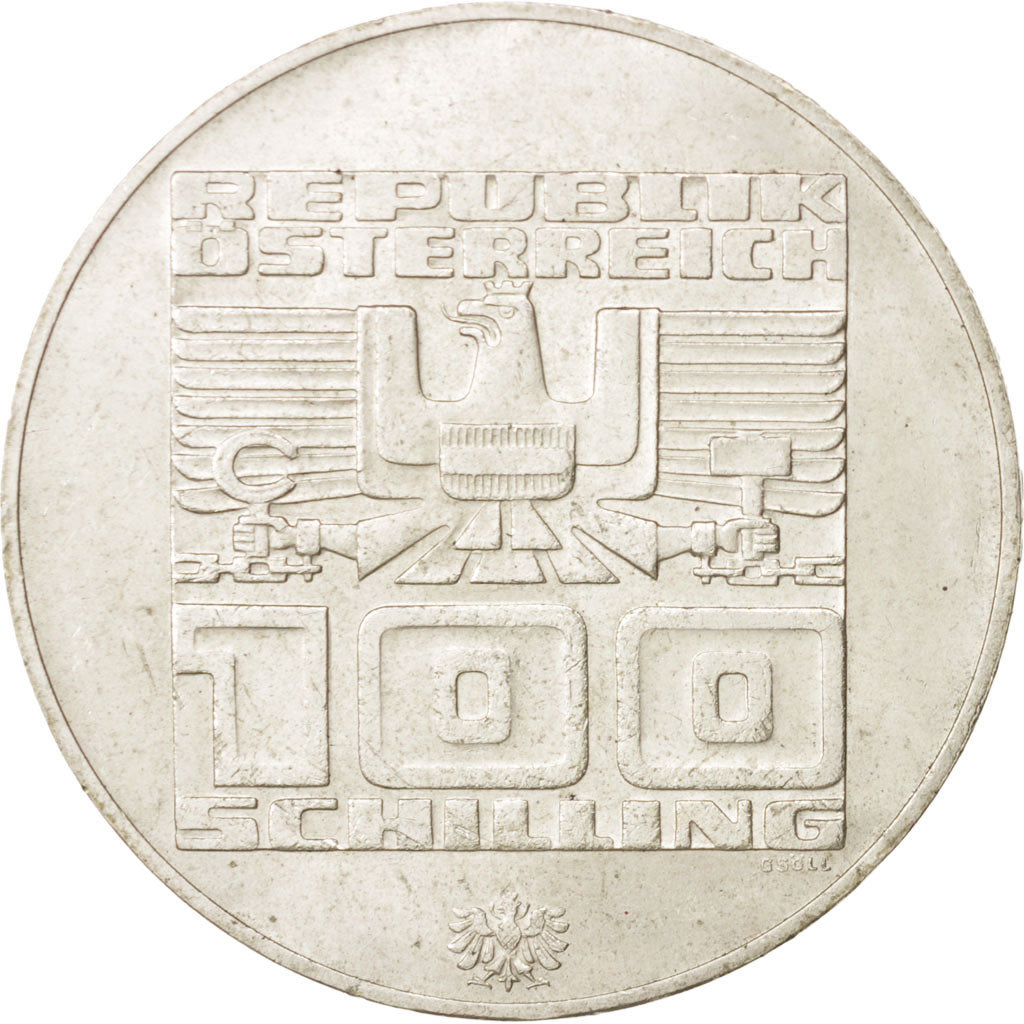 Coin, Austria, 100 Schilling, 1976, Vienna, AU(55-58), Silver, KM:2929