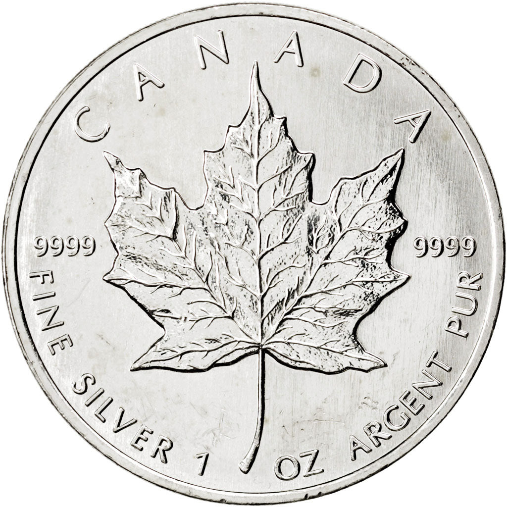 CANADA, 5 Dollars, 1990, Royal Canadian Mint, KM #187, MS(63), Silver, 31.28