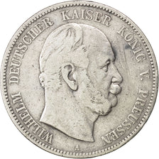 GERMAN STATES, 5 Mark, 1876, Berlin, KM #503, VF(30-35), Silver, 27.37