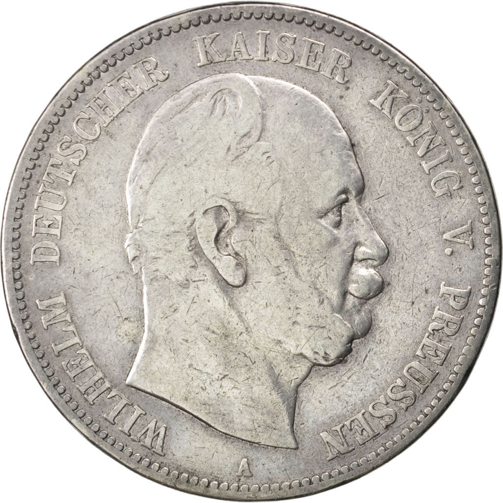 GERMAN STATES, 5 Mark, 1876, Berlin, KM #503, VF(30-35), Silver, 27.23
