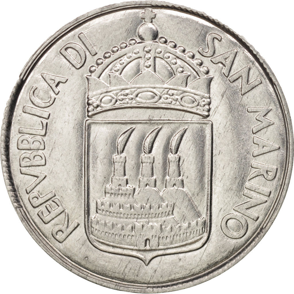 Coin, San Marino, Lira, 1973, MS(65-70), Aluminum, KM:22