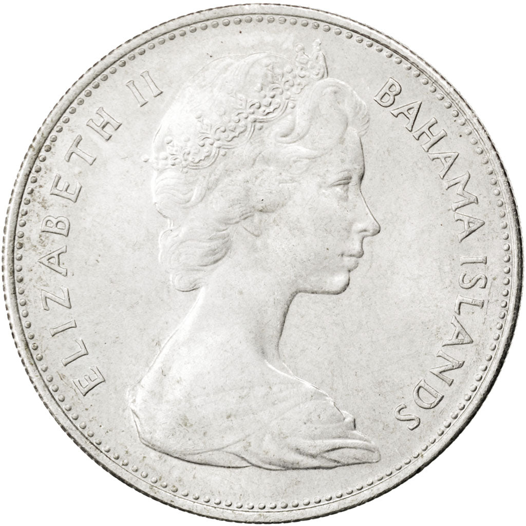 Bahamas, 1 Dollar, 1966, KM #8, MS(63), Silver, 18.23