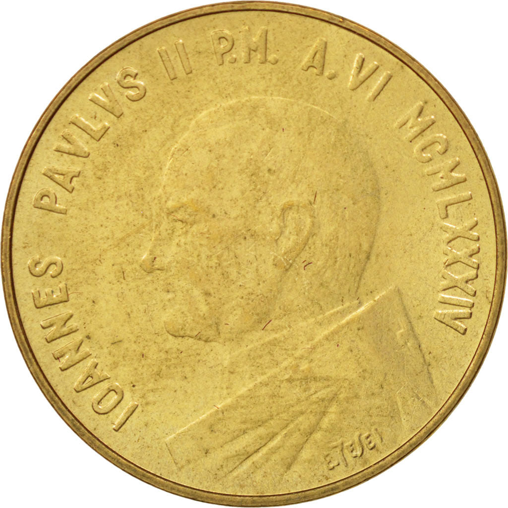 Coin, VATICAN CITY, John Paul II, 20 Lire, 1984, Roma, AU(55-58)