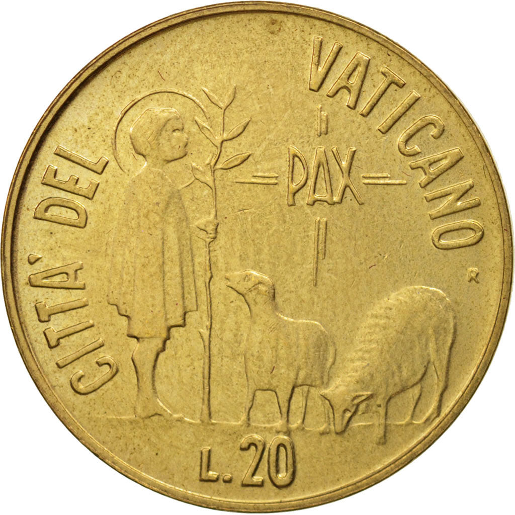 Coin, VATICAN CITY, John Paul II, 20 Lire, 1984, Roma, AU(55-58)