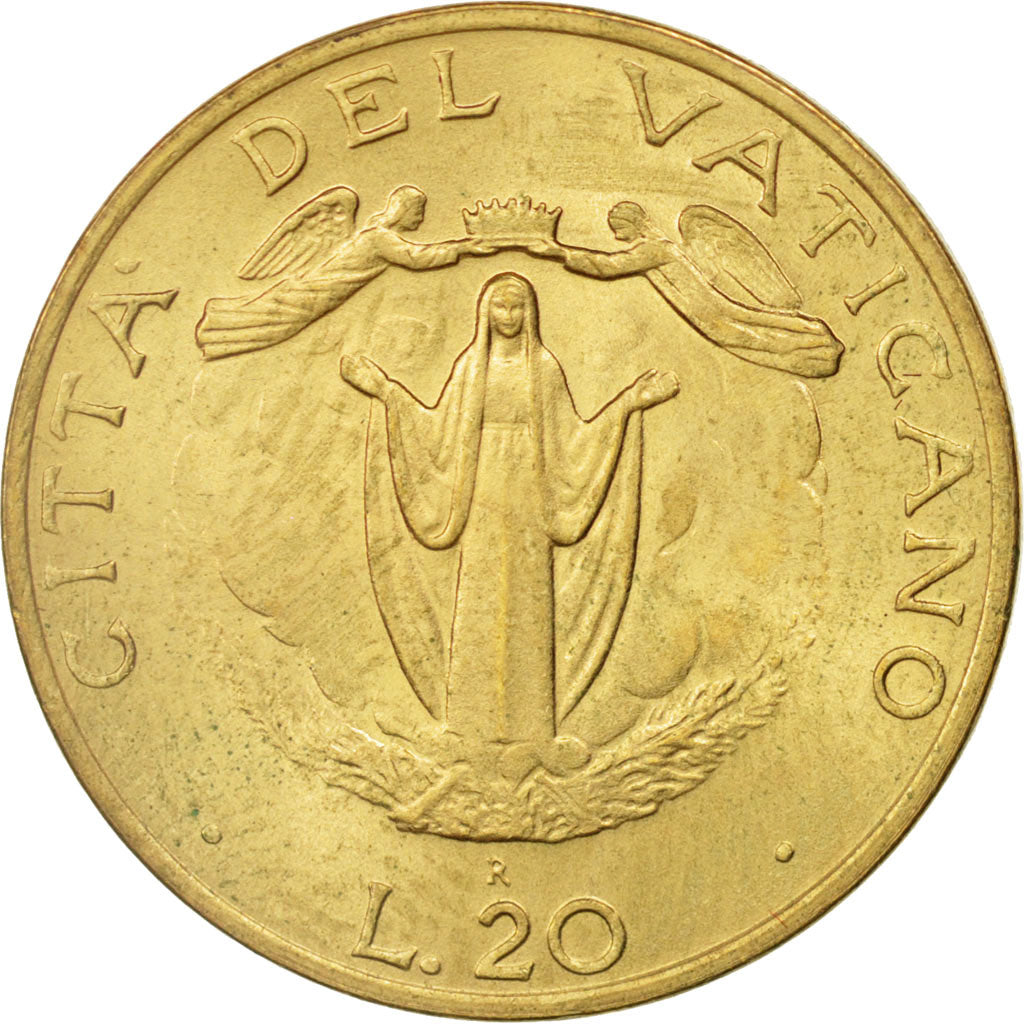 VATICAN CITY, John Paul II, 20 Lire, 1987, Roma, MS(60-62), Aluminum-Bronze