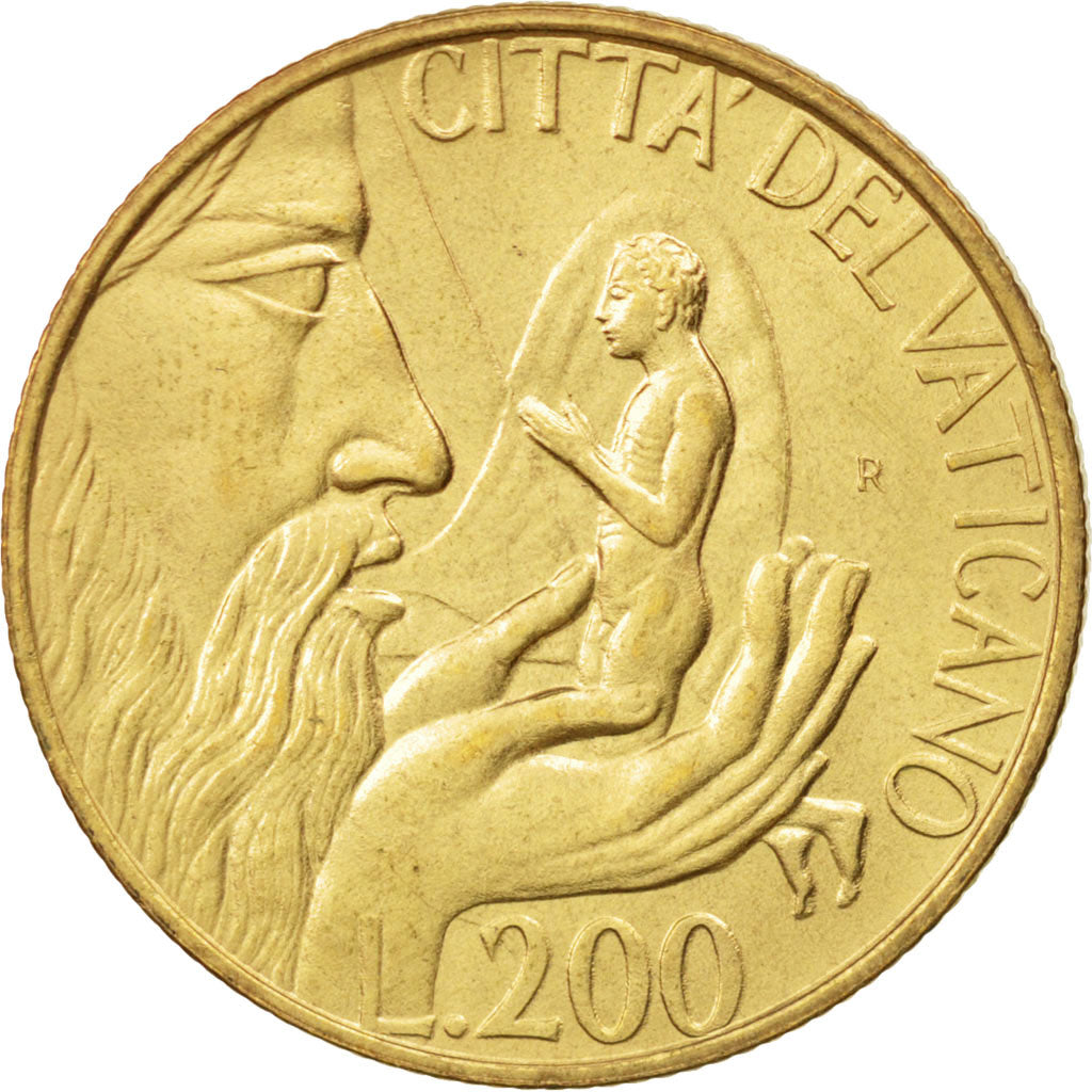 Monnaie, Cité du Vatican, John Paul II, 200 Lire, 1988, Roma, SUP+
