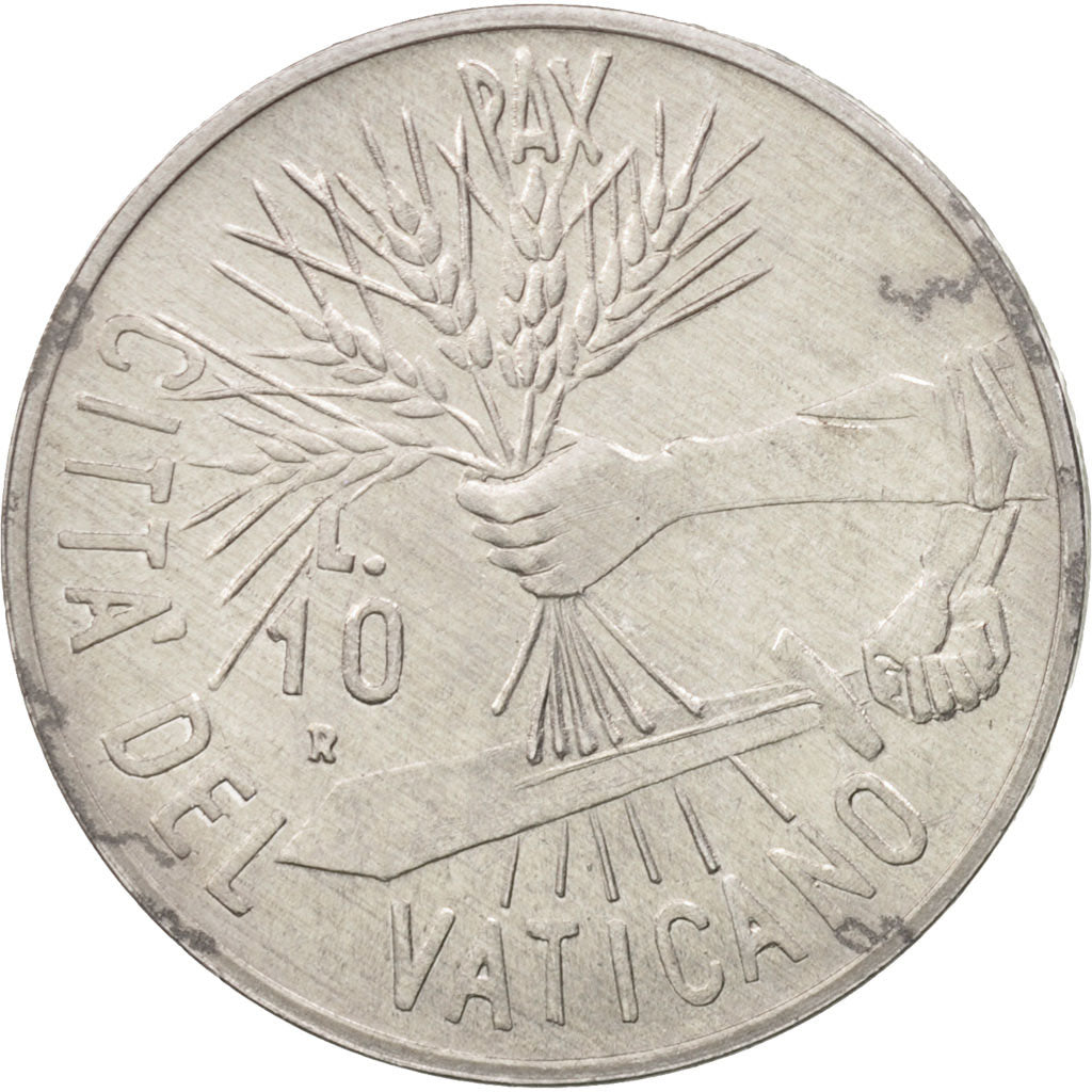 Coin, VATICAN CITY, John Paul II, 10 Lire, 1984, Rome, AU(55-58), Aluminum