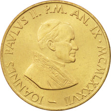 Cité du Vatican, John Paul II, 20 Lire, 1987, Roma, SPL+, Aluminum-Bronze, K...