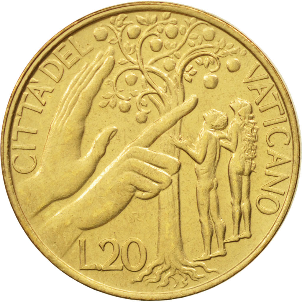 VATICAN CITY, John Paul II, 20 Lire, 1988, Roma, MS(63), Aluminum-Bronze, KM:207