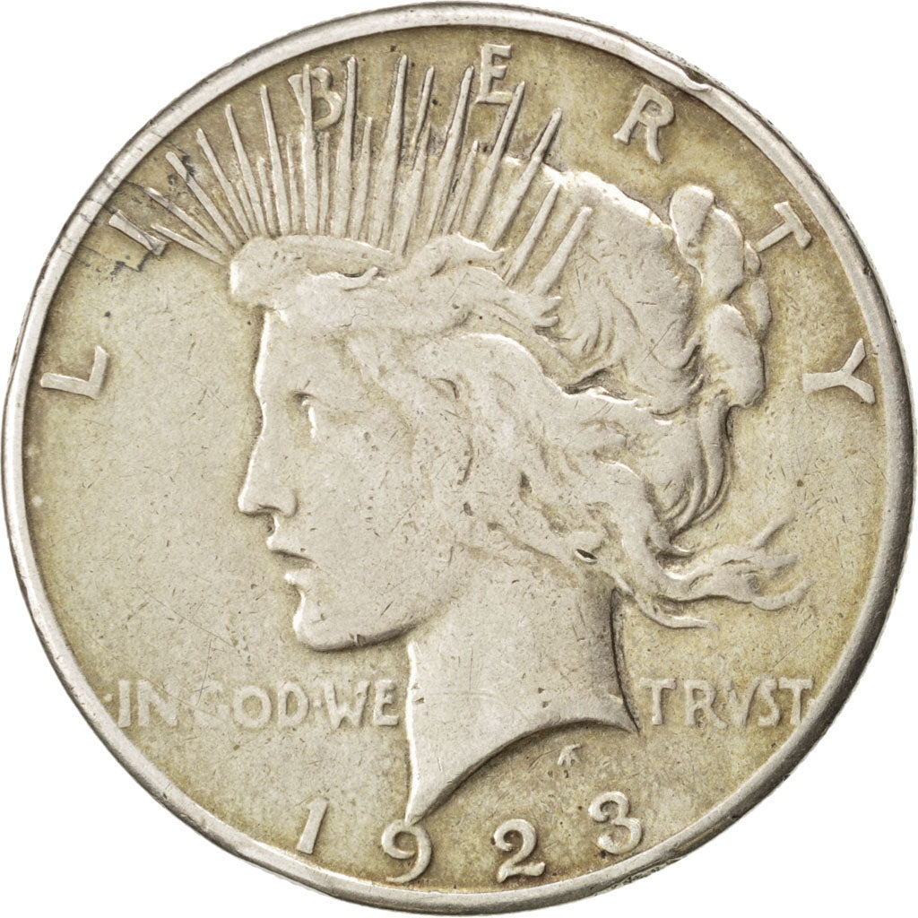 Coin, United States, Peace Dollar, Dollar, 1923, U.S. Mint, Denver, EF(40-45)