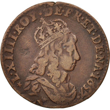 Frankreich, Louis XIV, Liard de France au buste juvénile, deuxième type