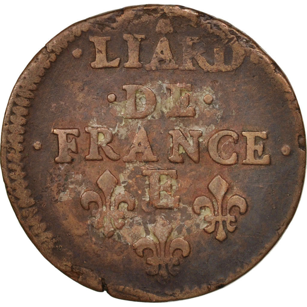 Frankreich, Louis XIV, Liard de France au buste juvénile, deuxième type
